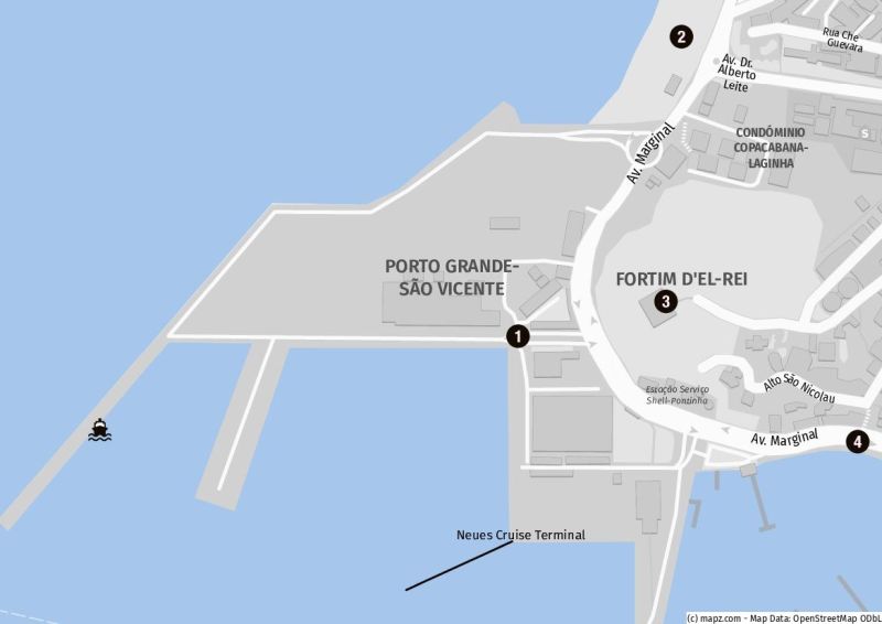 Mindelo Cruise Terminal und Umgebung
