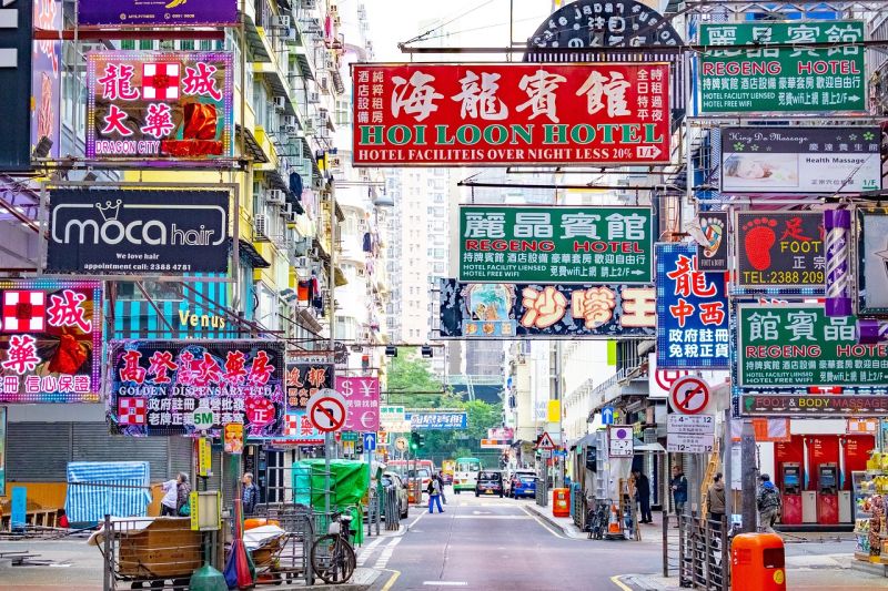 Mong Kok und seine Märkte in Hong Kong
