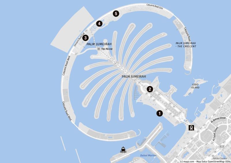 Palm Jumeirah in Dubai auf eigene Faust erkunden