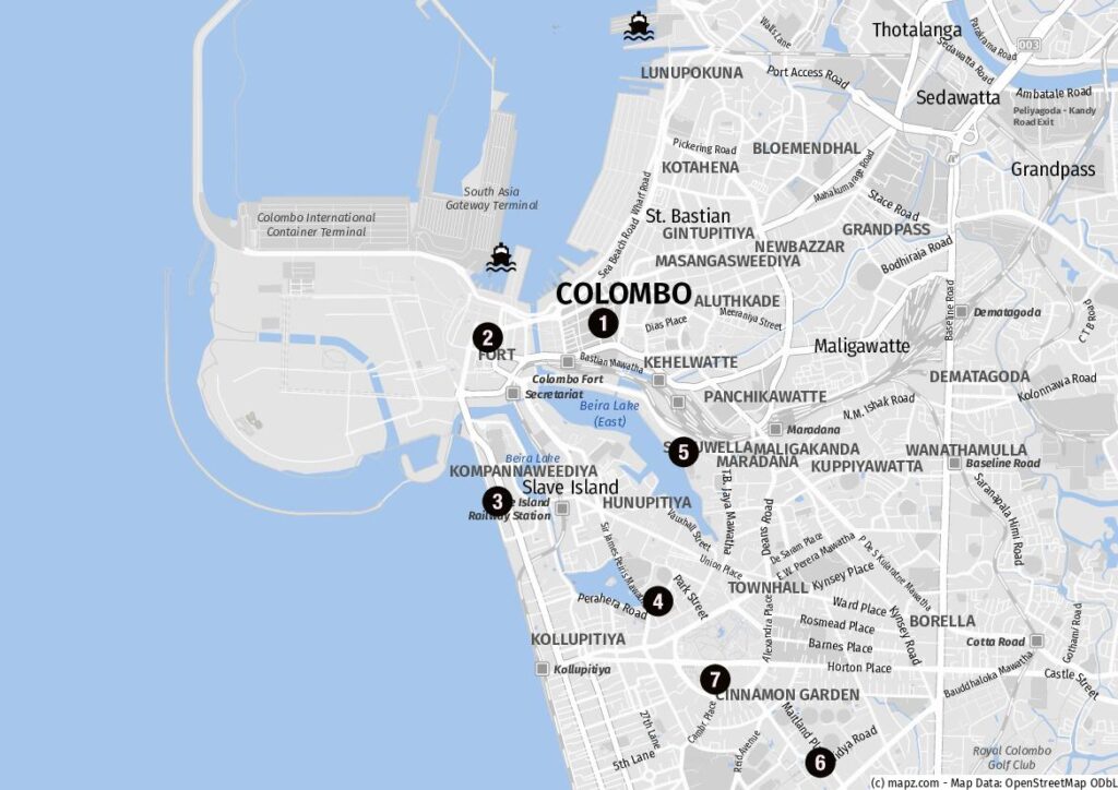 Ziele für Landausflüge in Colombo