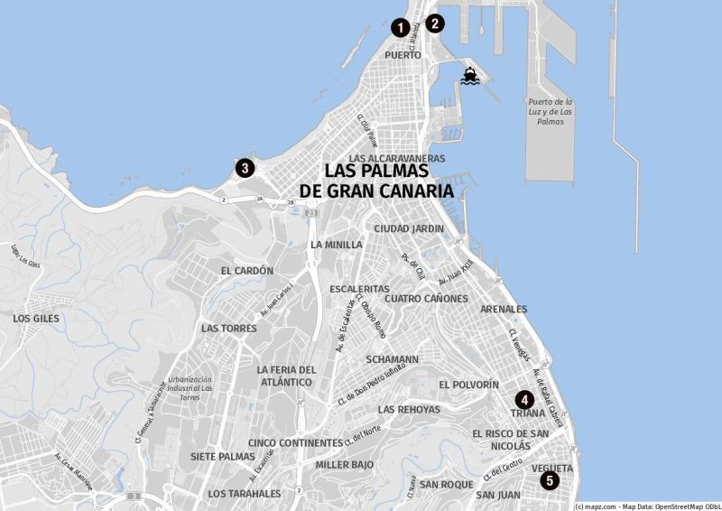 Ziele für Landausflüge in Las Palmas